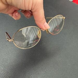 Valentino Gold Zigzag Eyeglasses